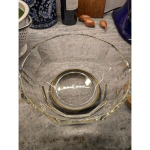 Fine Lead Crystal 9" Bowl with Silver Plated Base Vintage Made In Italy‎